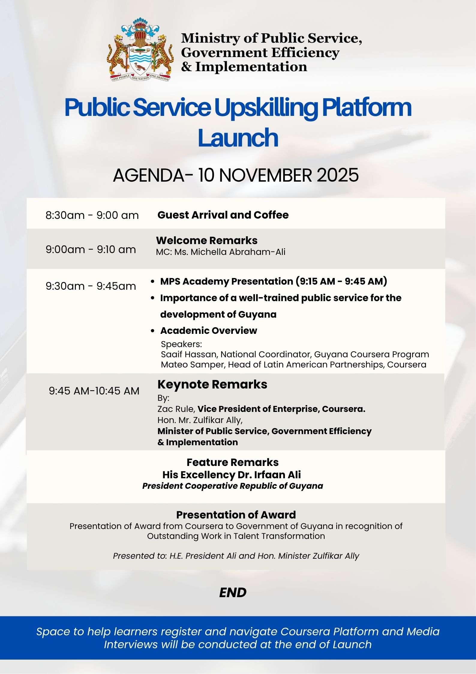 Event Agenda